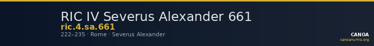 RIC IV Severus Alexander 661 — CANOA