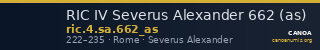 RIC IV Severus Alexander 662 (as) — CANOA