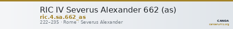 RIC IV Severus Alexander 662 (as) — CANOA