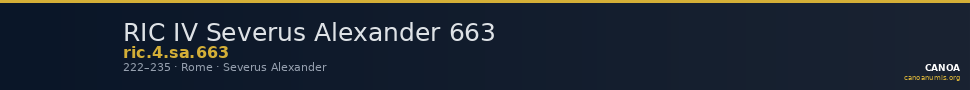 RIC IV Severus Alexander 663 — CANOA