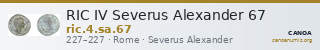 RIC IV Severus Alexander 67 — CANOA