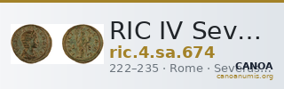 RIC IV Severus Alexander 674 — CANOA