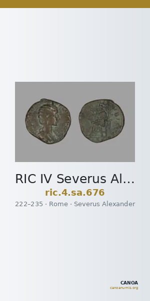 RIC IV Severus Alexander 676 — CANOA