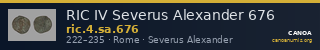 RIC IV Severus Alexander 676 — CANOA