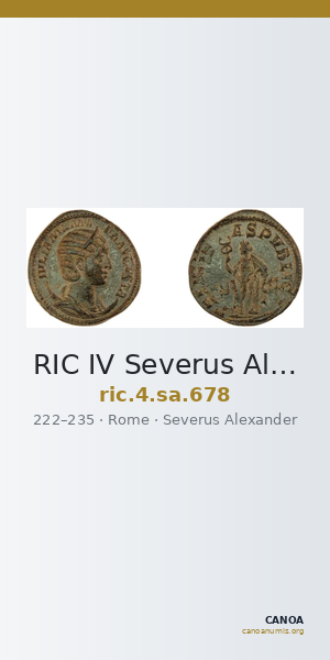 RIC IV Severus Alexander 678 — CANOA