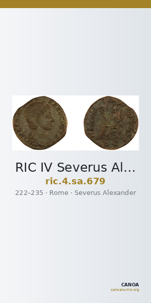 RIC IV Severus Alexander 679 — CANOA