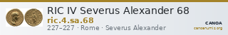 RIC IV Severus Alexander 68 — CANOA