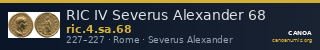 RIC IV Severus Alexander 68 — CANOA