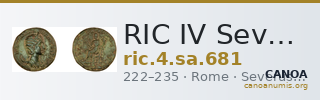 RIC IV Severus Alexander 681 — CANOA