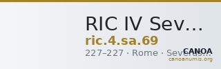 RIC IV Severus Alexander 69 — CANOA