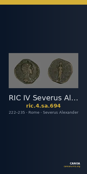 RIC IV Severus Alexander 694 — CANOA
