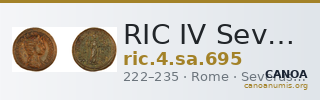 RIC IV Severus Alexander 695 — CANOA