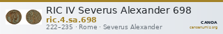 RIC IV Severus Alexander 698 — CANOA