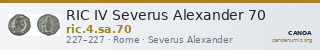 RIC IV Severus Alexander 70 — CANOA