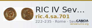 RIC IV Severus Alexander 701 — CANOA