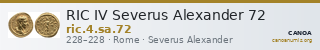 RIC IV Severus Alexander 72 — CANOA