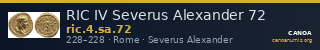 RIC IV Severus Alexander 72 — CANOA