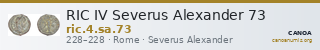 RIC IV Severus Alexander 73 — CANOA