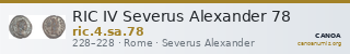 RIC IV Severus Alexander 78 — CANOA