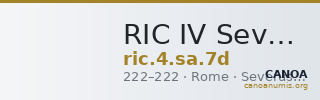 RIC IV Severus Alexander 7d — CANOA