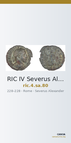RIC IV Severus Alexander 80 — CANOA