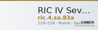 RIC IV Severus Alexander 83a — CANOA