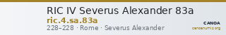 RIC IV Severus Alexander 83a — CANOA