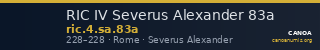 RIC IV Severus Alexander 83a — CANOA