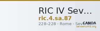 RIC IV Severus Alexander 87 — CANOA