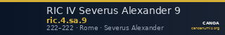 RIC IV Severus Alexander 9 — CANOA