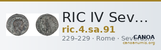 RIC IV Severus Alexander 91 — CANOA
