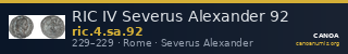 RIC IV Severus Alexander 92 — CANOA