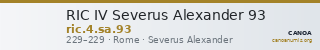 RIC IV Severus Alexander 93 — CANOA