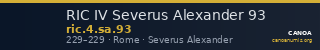 RIC IV Severus Alexander 93 — CANOA
