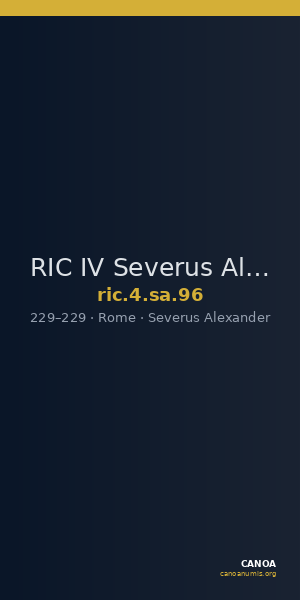 RIC IV Severus Alexander 96 — CANOA
