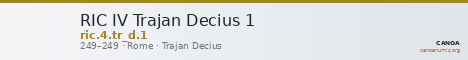 RIC IV Trajan Decius 1 — CANOA