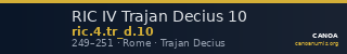 RIC IV Trajan Decius 10 — CANOA