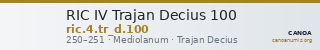 RIC IV Trajan Decius 100 — CANOA