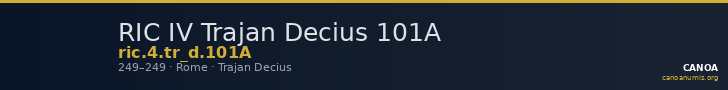 RIC IV Trajan Decius 101A — CANOA
