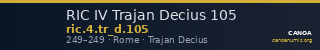 RIC IV Trajan Decius 105 — CANOA