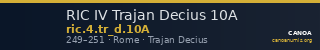 RIC IV Trajan Decius 10A — CANOA