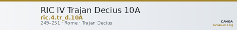 RIC IV Trajan Decius 10A — CANOA