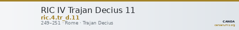 RIC IV Trajan Decius 11 — CANOA