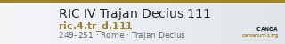 RIC IV Trajan Decius 111 — CANOA