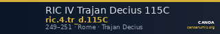 RIC IV Trajan Decius 115C — CANOA