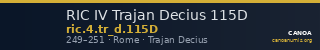RIC IV Trajan Decius 115D — CANOA