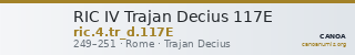 RIC IV Trajan Decius 117E — CANOA