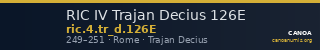 RIC IV Trajan Decius 126E — CANOA