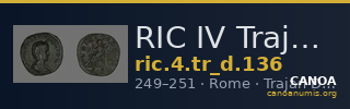 RIC IV Trajan Decius 136 — CANOA