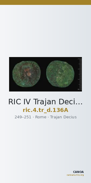 RIC IV Trajan Decius 136A — CANOA